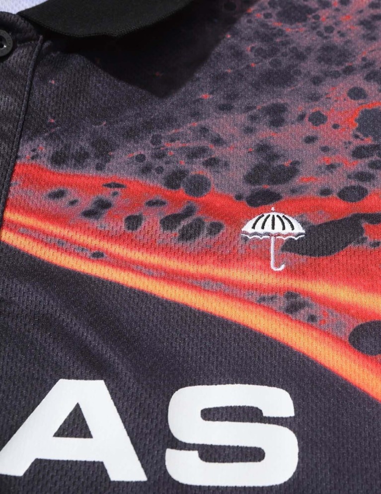 HÉLAS liquido ls polo black T-shirt